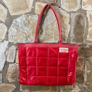 Vintage Stars & Stripes Red Quilted Tote Bag